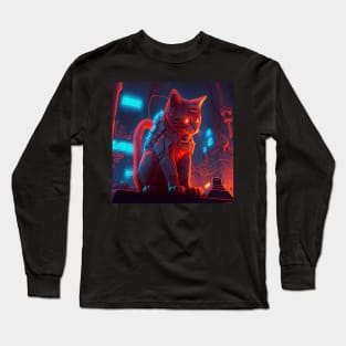 Cat Robot Long Sleeve T-Shirt